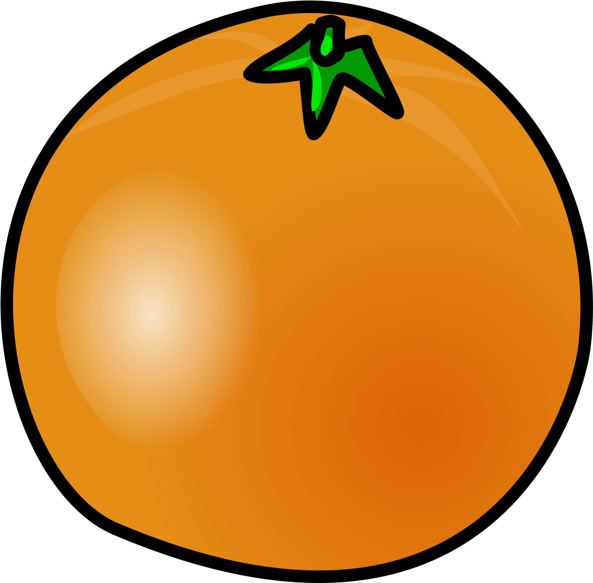 Open - Custom Orange Cartoon Shower Curtain Clipart (2000x2000), Png Download