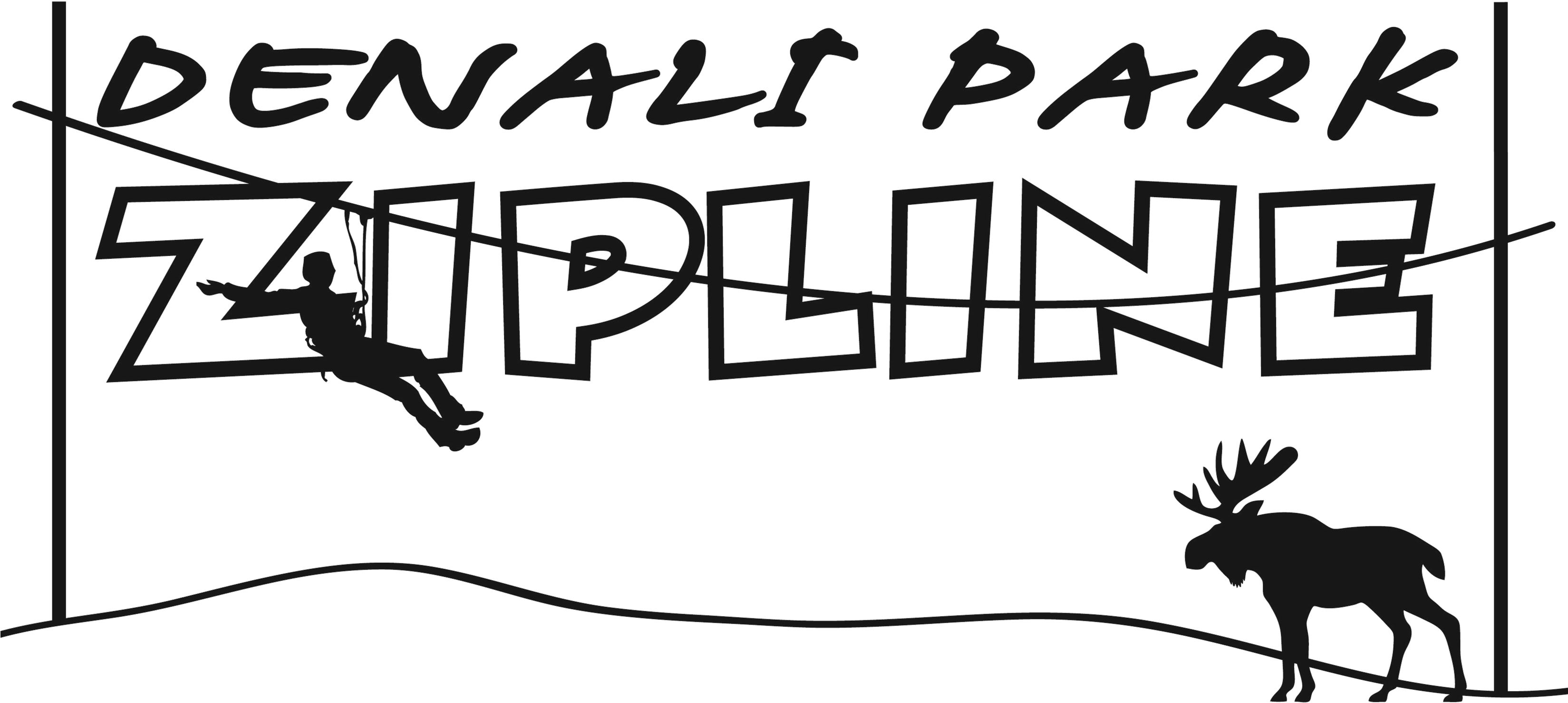 Denali Park Zipline Logo - Amonogramartunlimited Jenna Adjustable Height Bar Stool Clipart (3297x1560), Png Download
