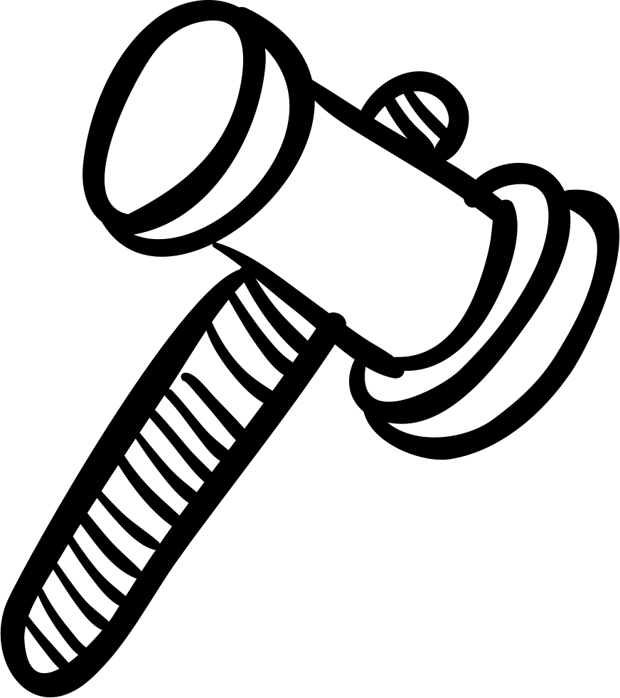 Hammer Cylindrical Hand Drawn Construction Tool Comments - Hammer Clipart (872x981), Png Download