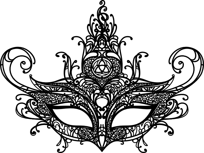 Black Masquerade Mask Png Clipart (698x525), Png Download