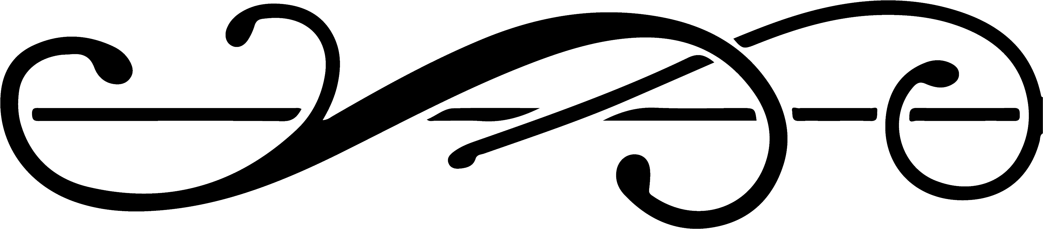 Fifth Course » Shared Dessert Vanilla And Chocolate - Transparent Divider Elegant Clipart (3564x972), Png Download