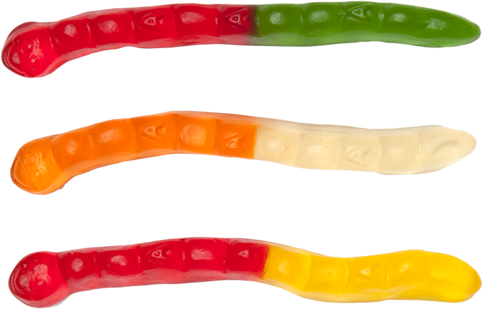 Worm Clipart Gummy Worm - Gummy Worms Transparent Background - Png Download (709x473), Png Download