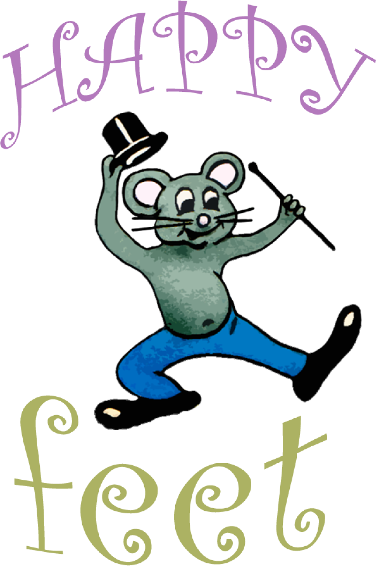 Happy Feet Theatre School - Happy Feet Dancing Clipart (1238x1863), Png Download