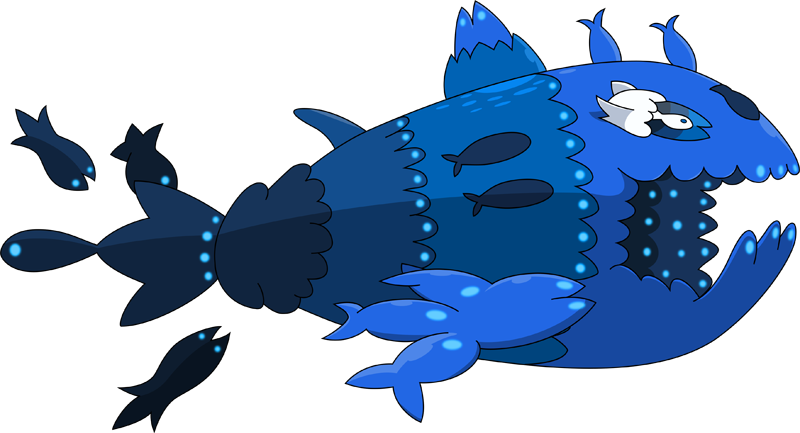 School Fish Png Clip Art Freeuse Library - Pokemon Wishiwashi School Form Transparent Png (800x433), Png Download