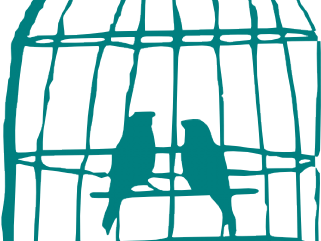 Love Birds Clipart Female Bird - Clip Art Bird Cage - Png Download (640x480), Png Download