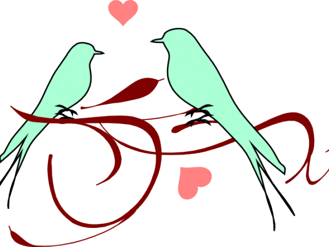 Love Birds Clipart Small Bird - Love Wedding Clip Art - Png Download (640x480), Png Download