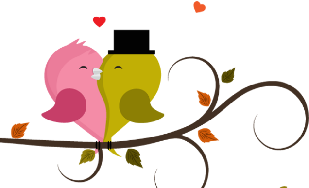 Birds Love Cartoon Clipart (640x480), Png Download