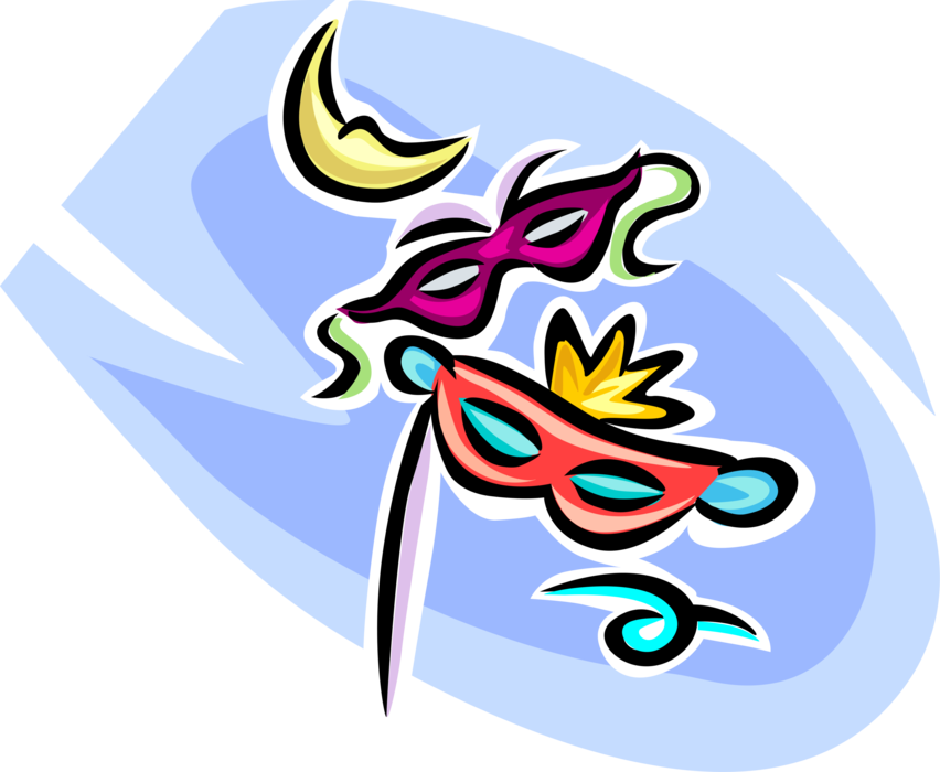 Vector Illustration Of New Orleans Mardi Gras, Shrove - Mascara De Carnaval Clipart (852x700), Png Download