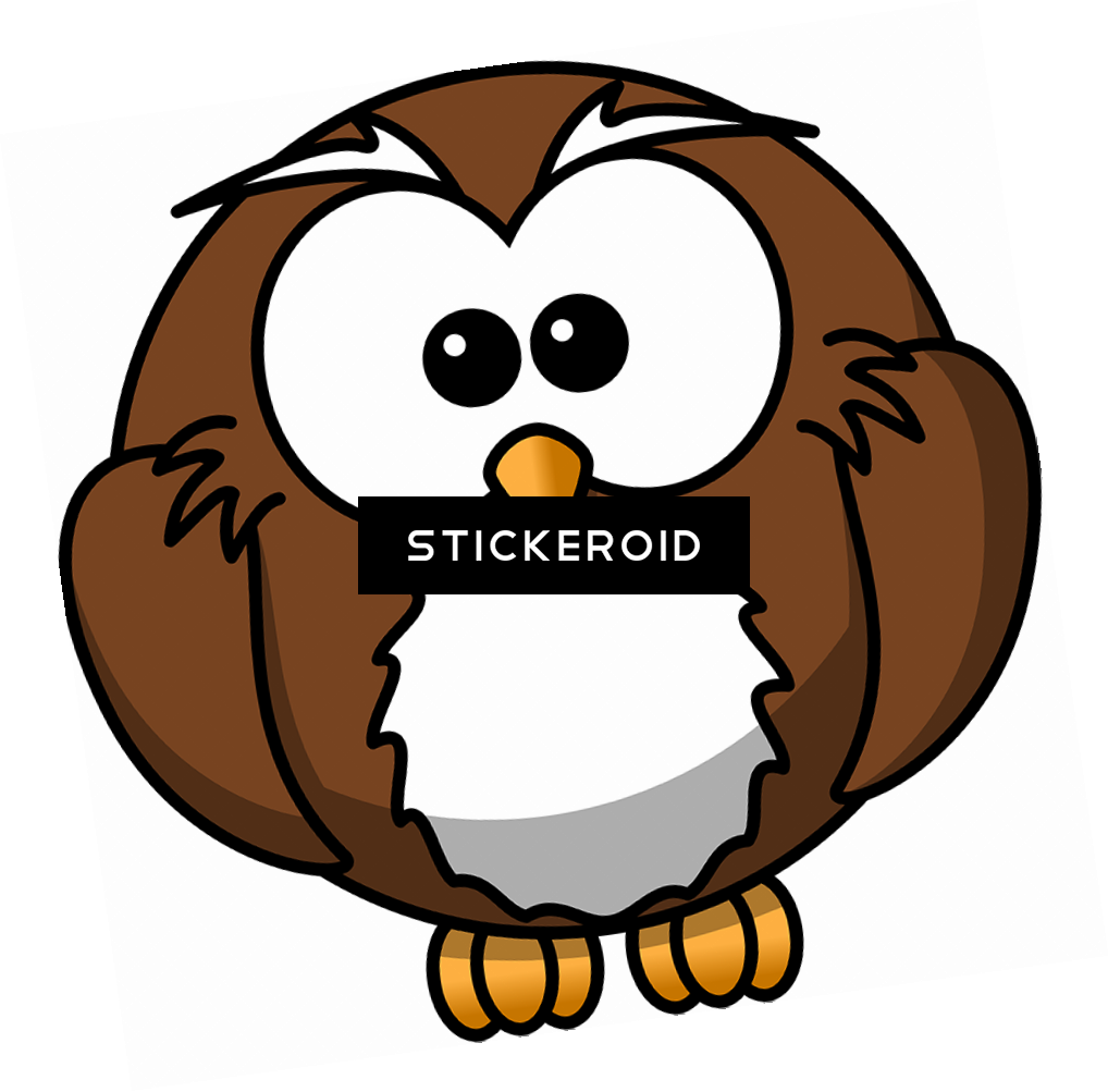 Owl Animals Owls - Cartoon Owl Shower Curtain Clipart (1018x1003), Png Download