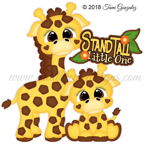 Zoo Cuties - Giraffes - Giraffe Clipart (600x600), Png Download