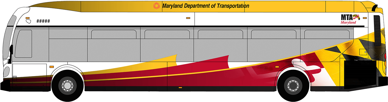 Bus Wrap Express Buslink - Baltimorelink Bus Clipart (1570x475), Png Download
