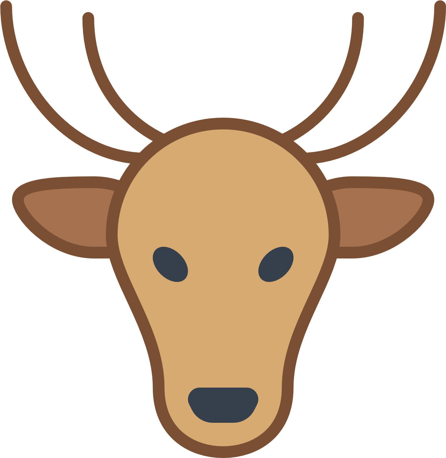 Image Freeuse Download Deer Icon Free Download - Deer Clipart (1600x1600), Png Download