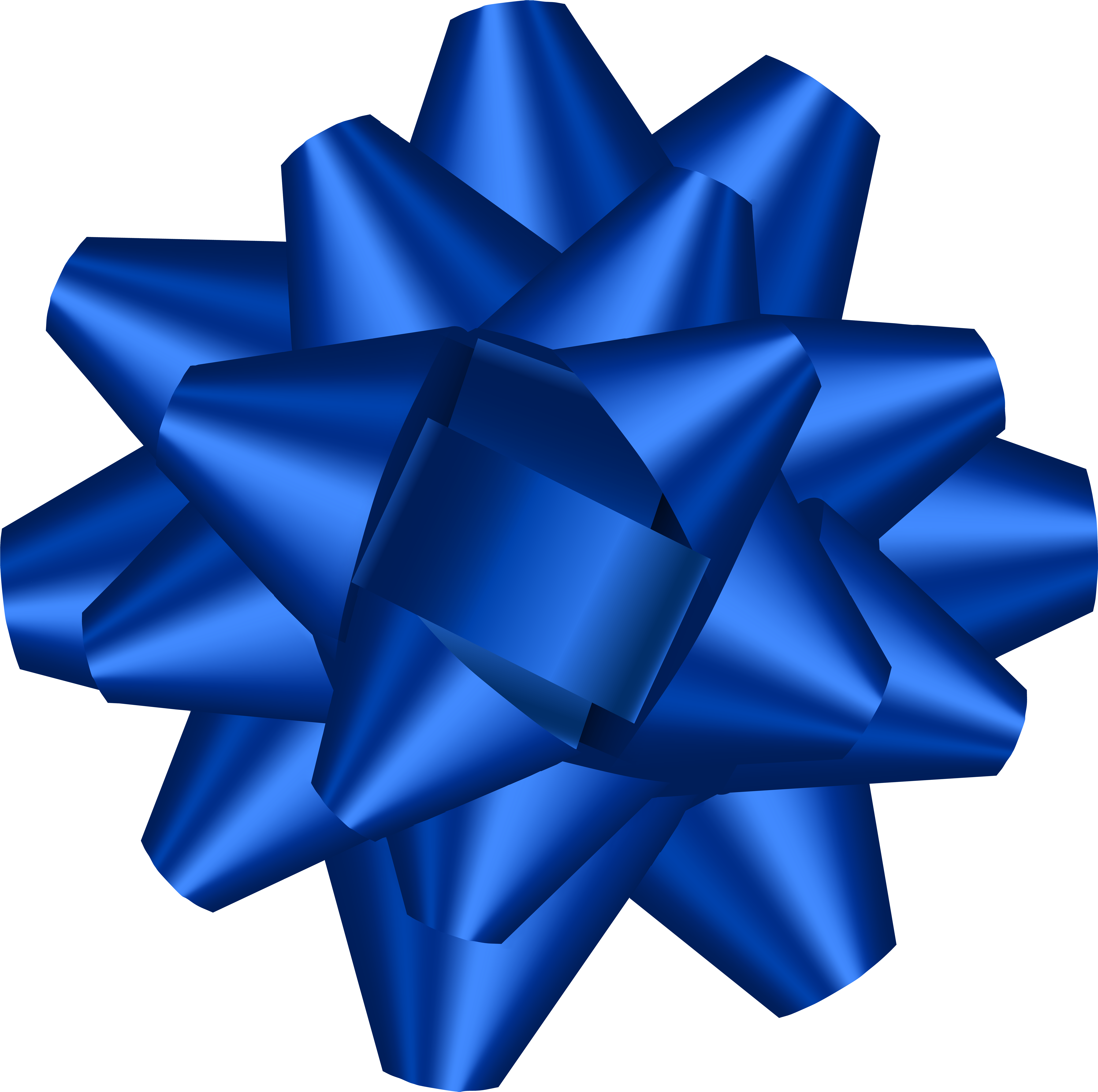 Blue Bow Clipart - Png Download (7000x6961), Png Download