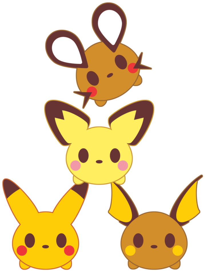 Tsum Tsum X Pika Family By Itachi Roxas Pichu Pikachu Raichu