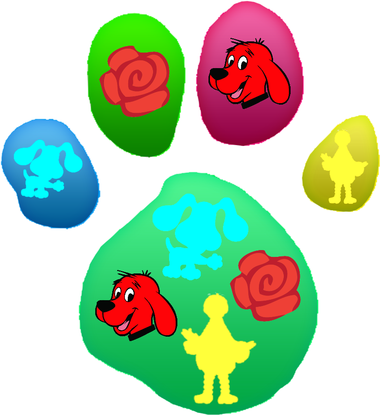 Big-dinodogs Paw Print Blues Clues, Dog Paws, Pikachu, - Blue's Clues Clipart (882x905), Png Download