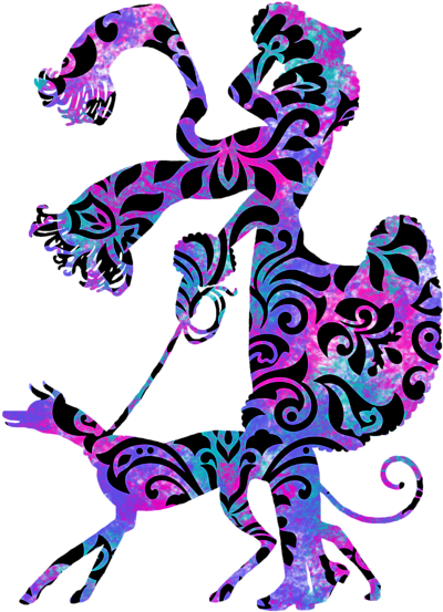 Art Lady Dog Walker - Dog Clipart (600x600), Png Download