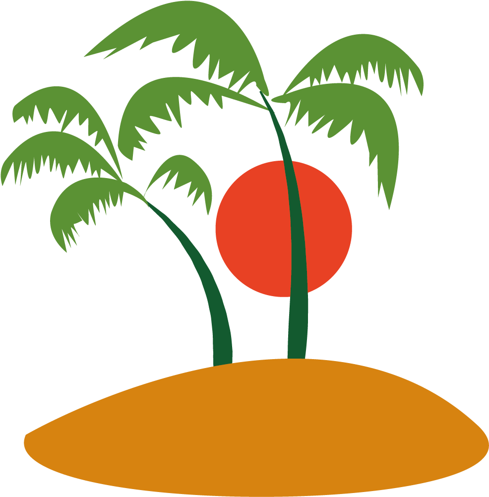 Ilha Do Coqueiro Coconut Tree Clip Art - Coqueiro E Sol Vetor - Png Download (1135x1134), Png Download