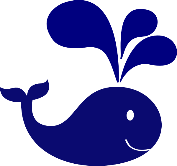 Navy Blue Whale Clipart - Png Download (600x565), Png Download