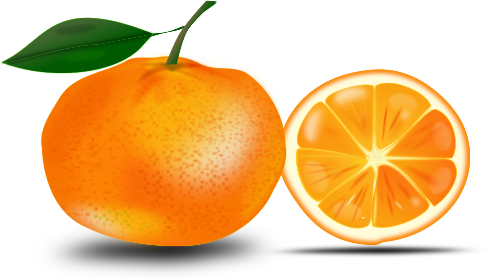 Slice Of An Orange - Free Clip Art Orange - Png Download (1000x565), Png Download