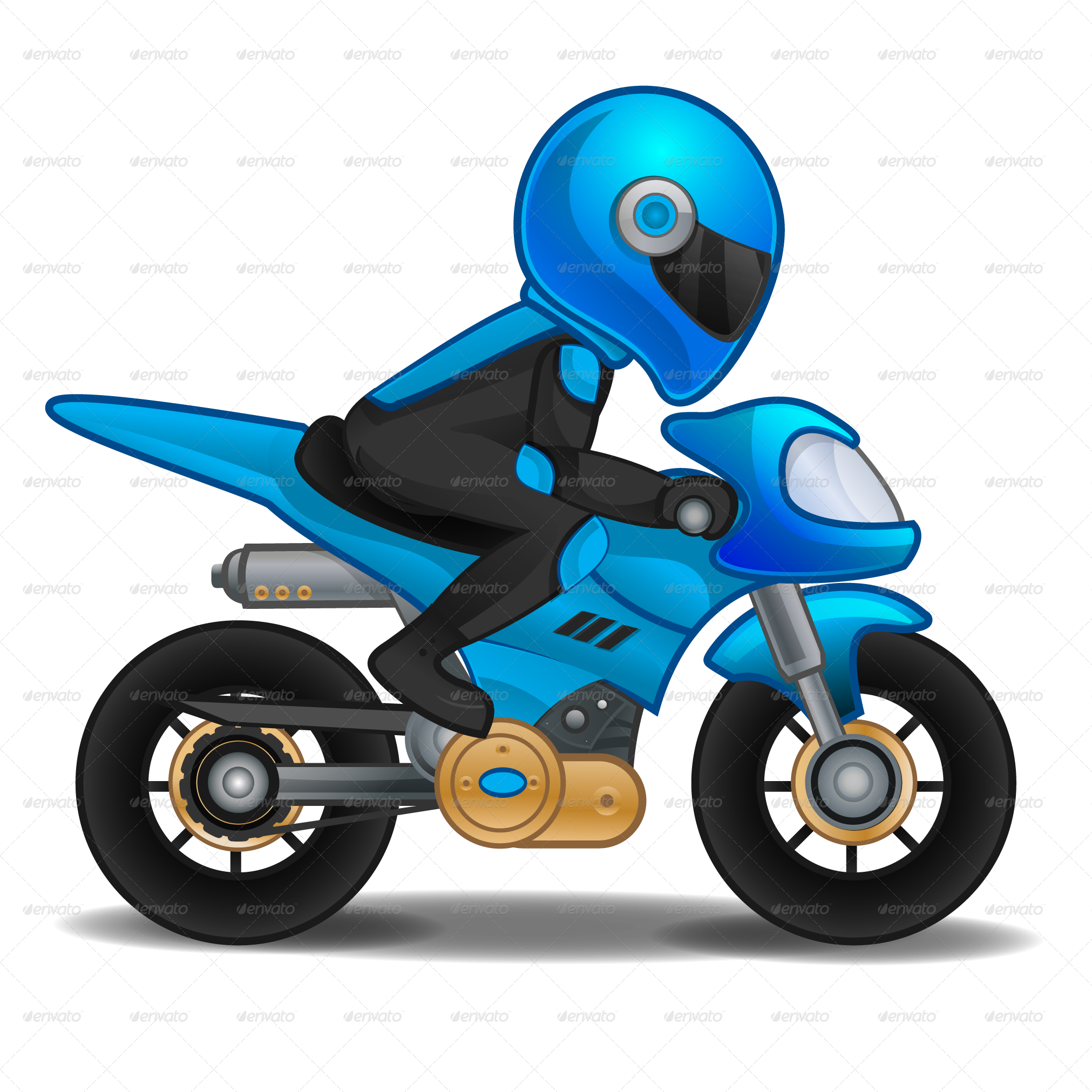 Download Motorcycle Cartoon Pics Motorbike Sprite With Transparent
