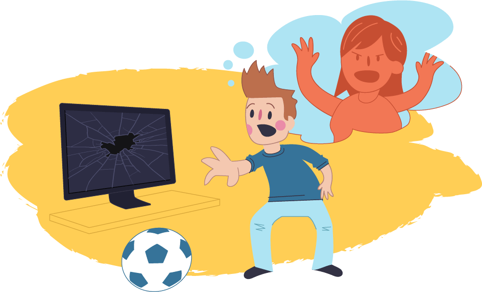 Scary Cartoon Boy - Kids Helpline Clipart (961x582), Png Download