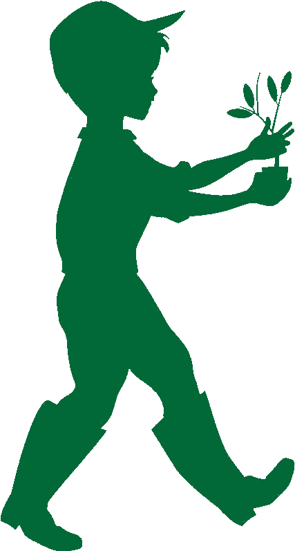 Harvest Clipart Backyard Garden - Silhouette Of Person Carrying Plant - Png Download (452x809), Png Download