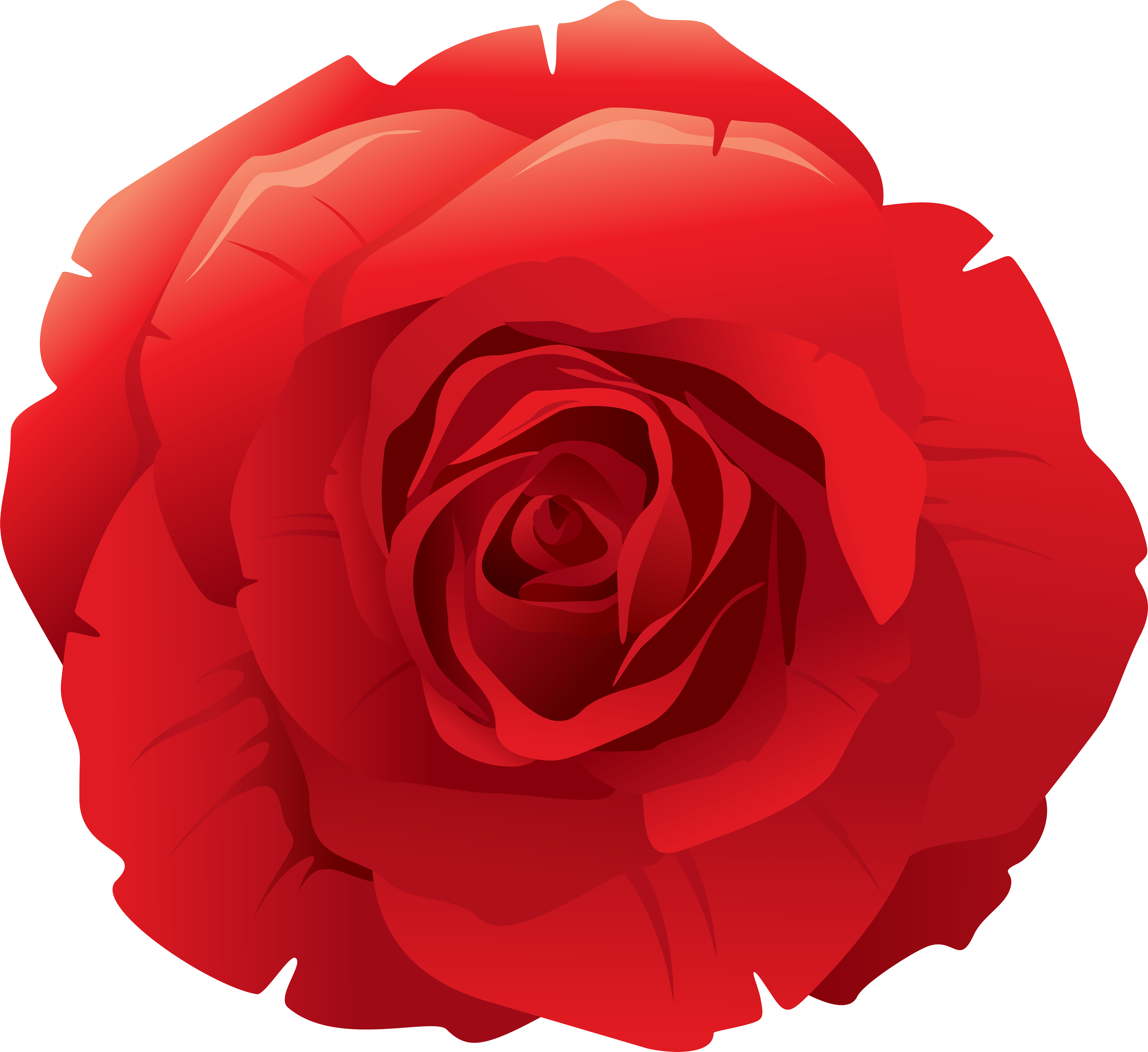 Red Roses Clipart - Png Download (8000x7328), Png Download