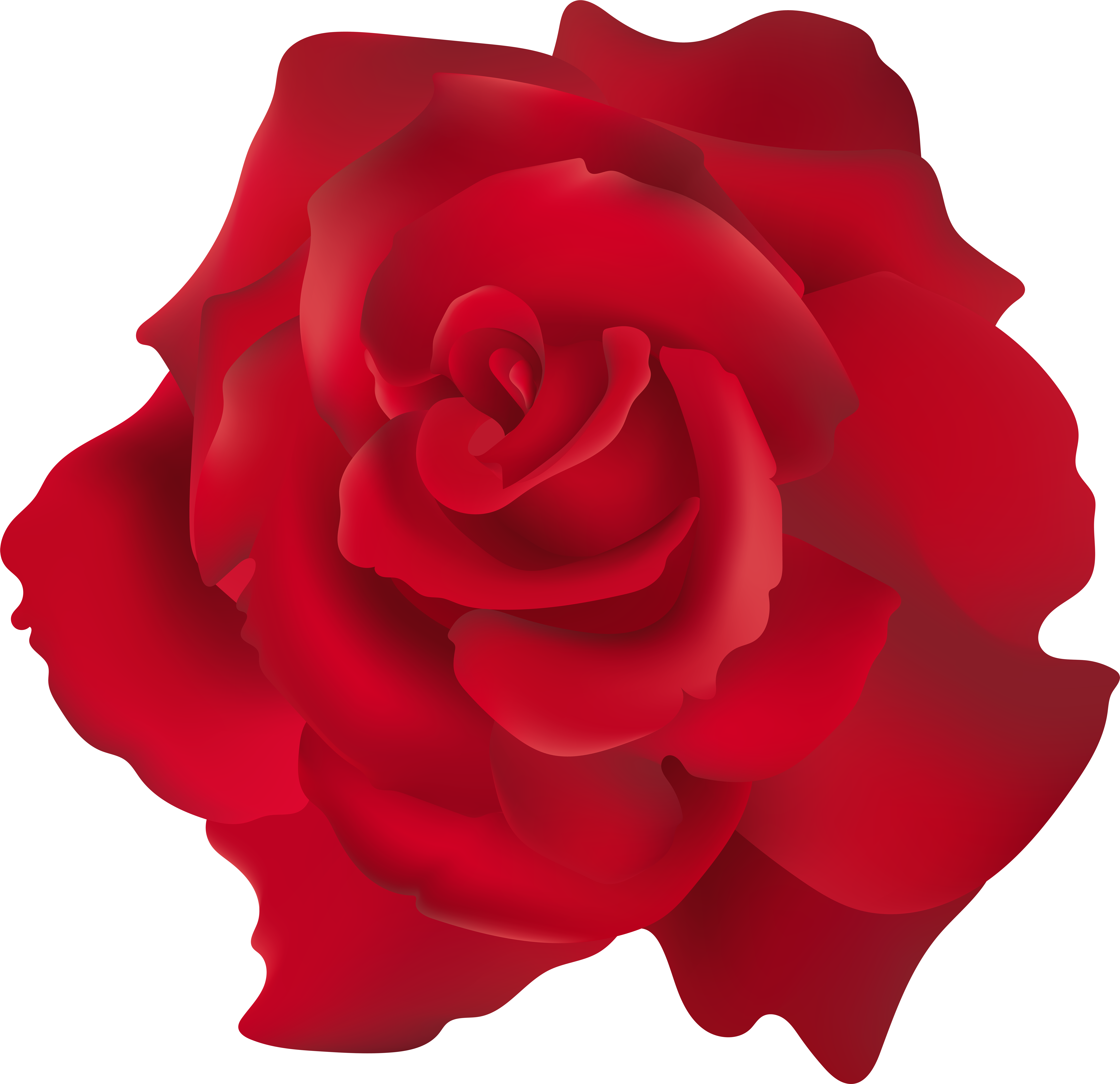 Red Roses Clipart - Png Download (8000x7745), Png Download