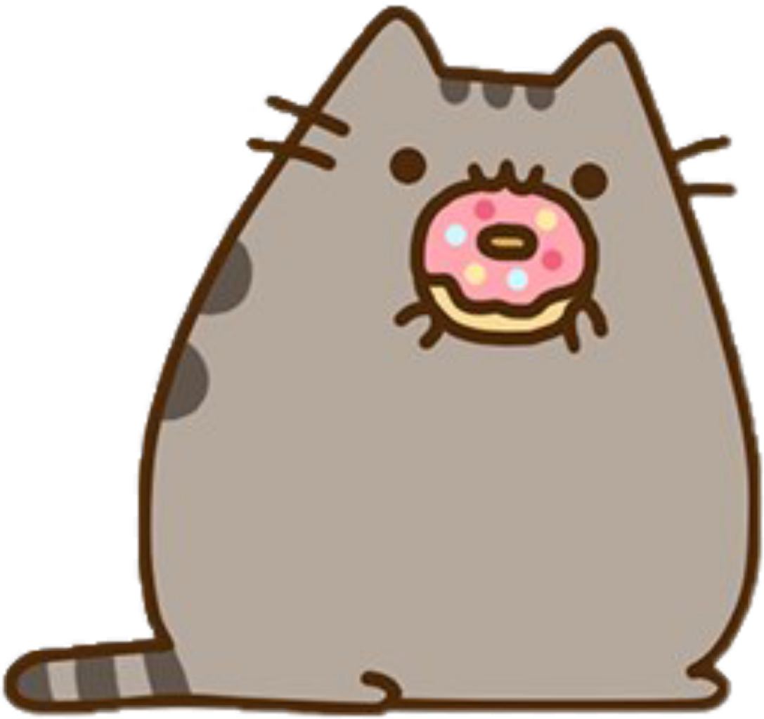 Pusheen Vector Donut Pusheen Eating Donut Clipart Full Size Clipart 