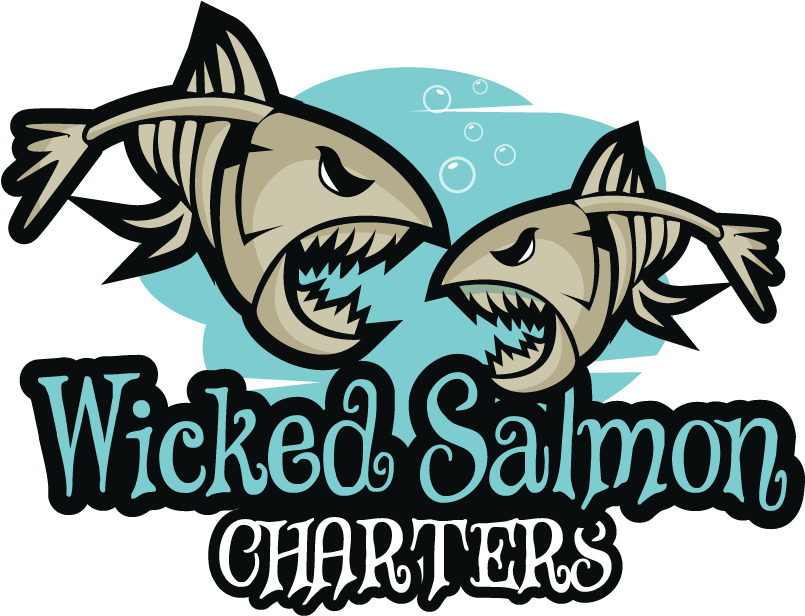 Vancouver Salmon Charters - Wicked Salmon Logo Clipart (810x627), Png Download