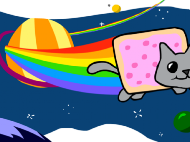Nyan Cat Clipart Pika - Cartoon - Png Download (640x480), Png Download