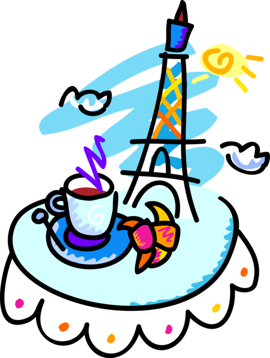 Graphic Transparent Download Parisian Caf - French Cafe Clip Art - Png Download (527x700), Png Download