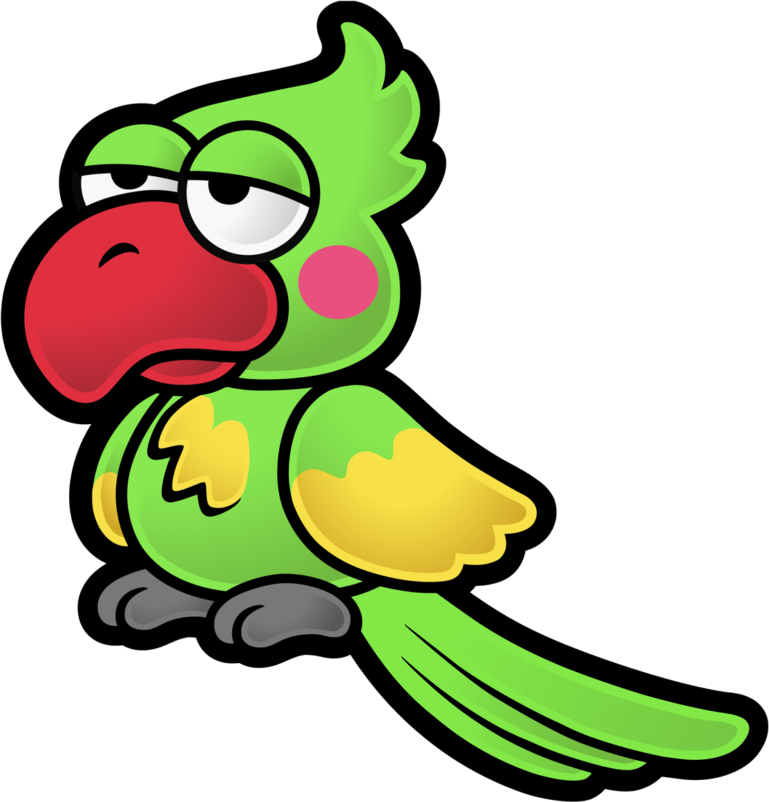 Door Clipart 2 Door - Paper Mario The Thousand Year Door Parrot - Png Download (1200x1200), Png Download