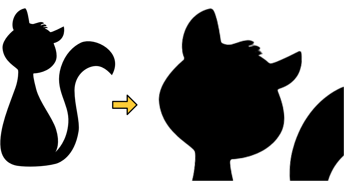 Scaled Cat Using A Distance Field Texture - Scaled Cat Clipart (1222x639), Png Download