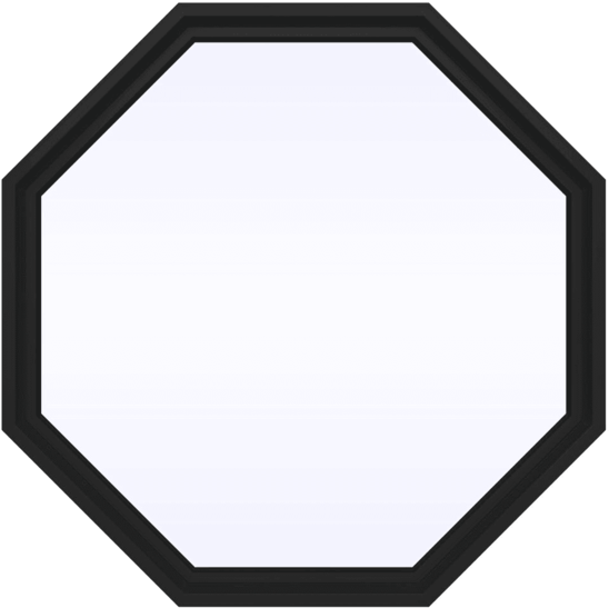 V-4500 Series Fixed Octagon Vinyl Window - Stencil Clipart (570x570), Png Download