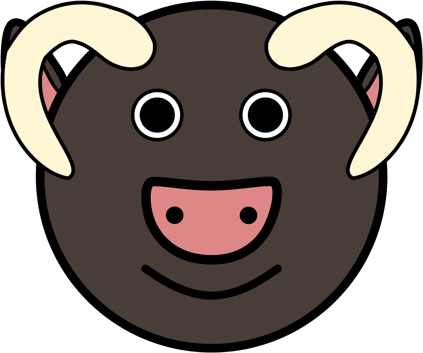 Cattle Ox Computer Icons Bull Snout - Custom Cartoon Bull Face Shower Curtain Clipart (886x750), Png Download