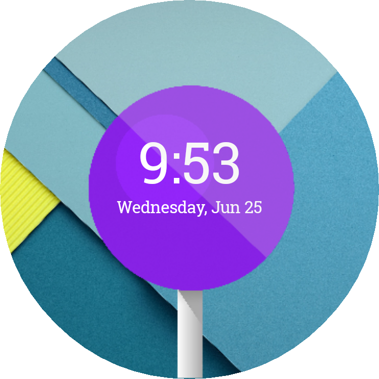 Lollipop Watch Face Preview Clipart (752x752), Png Download