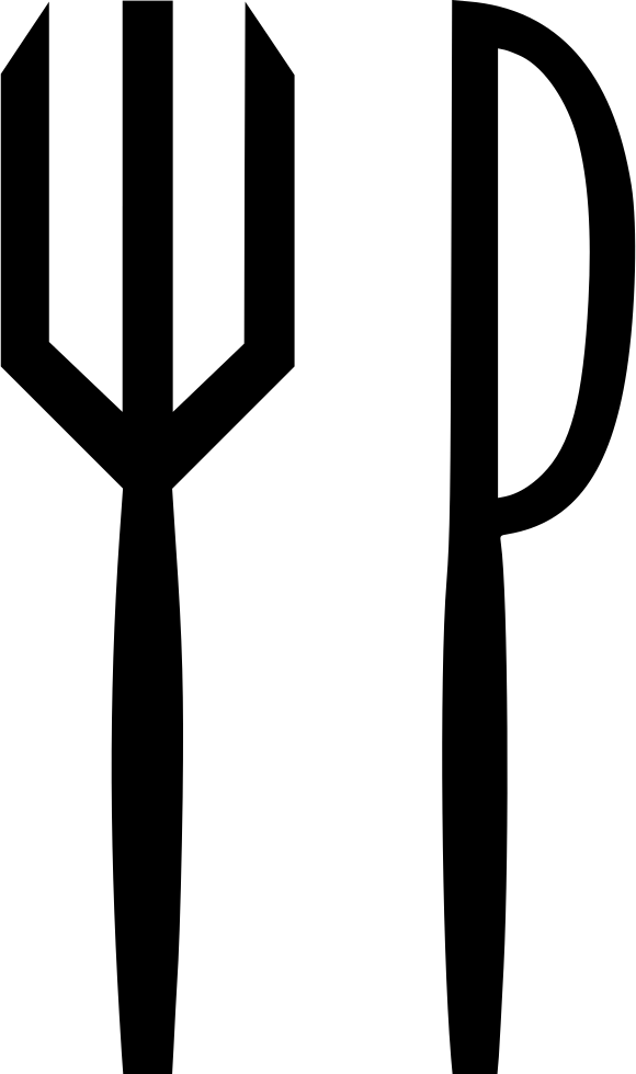 Knife Svg Eating Clipart (580x980), Png Download