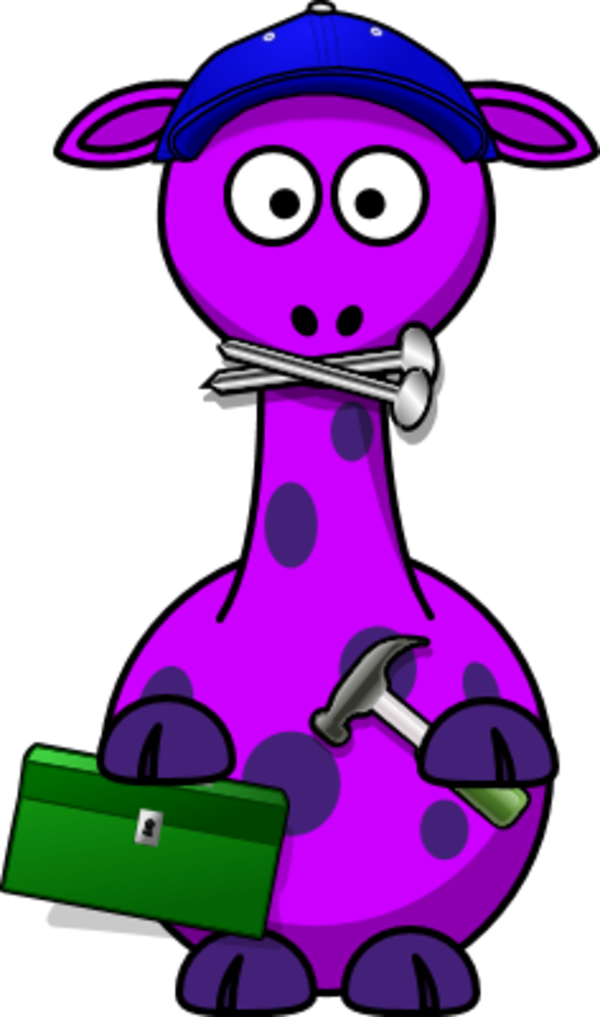 Giraffe Hammer Bag - Brown Donkey Round Ornament Clipart (600x1017), Png Download