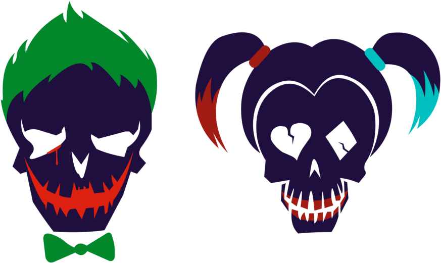 Joker Stickers Suicide Squad Clipart (1024x598), Png Download