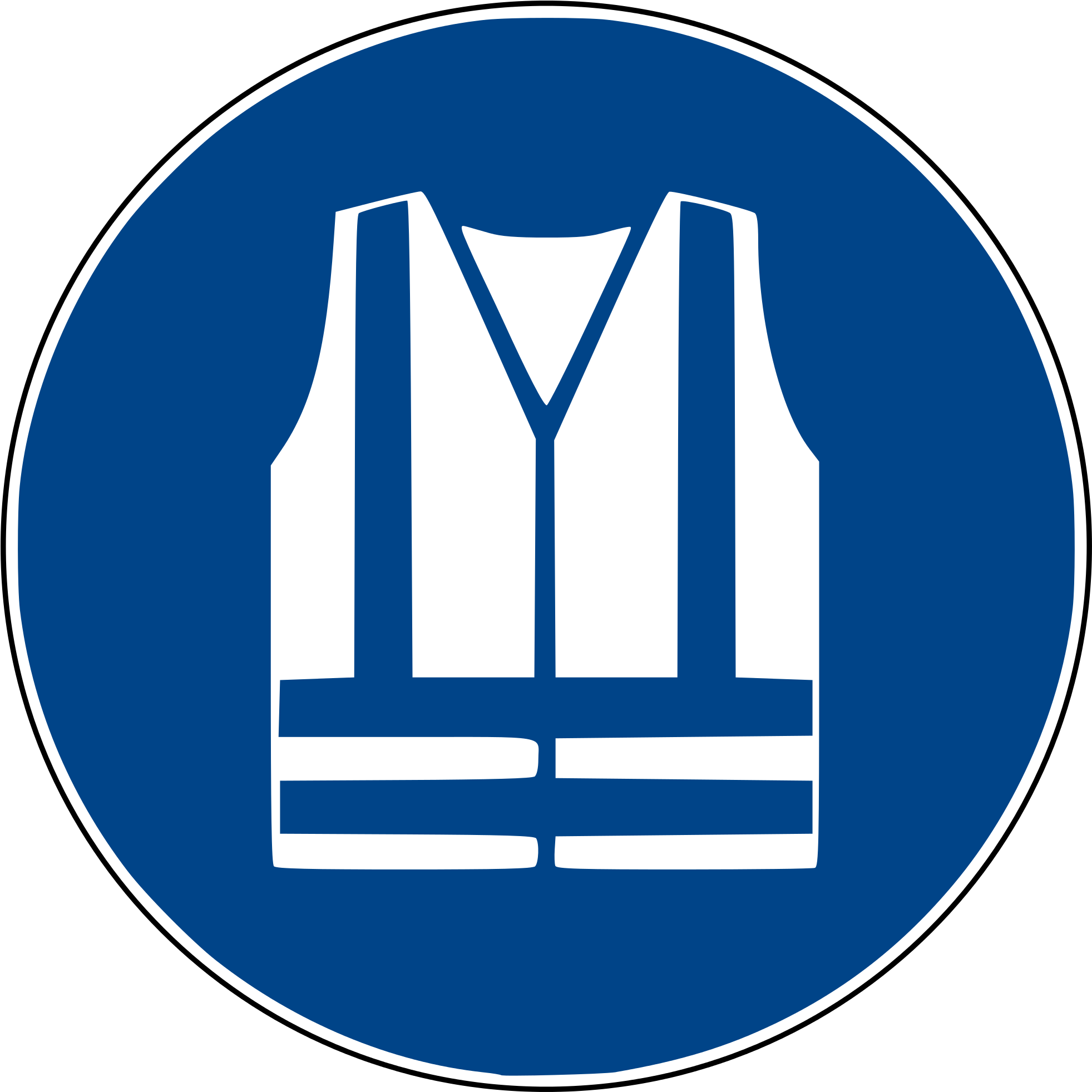 Open - High Visibility Jacket Must Be Worn Clipart (2000x2000), Png Download