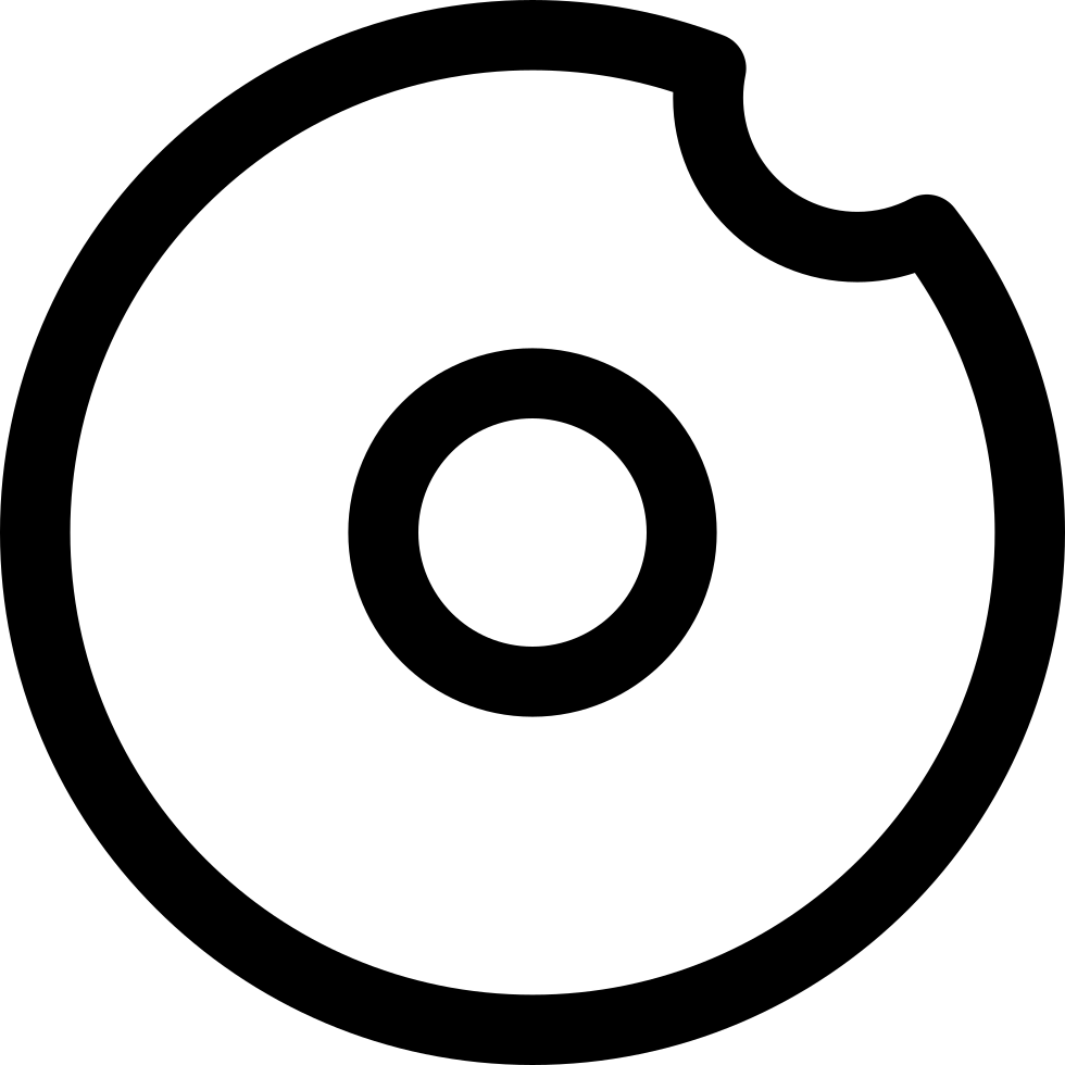 Donut With A Bite Comments - Groove Music Icon Png Clipart (980x980), Png Download