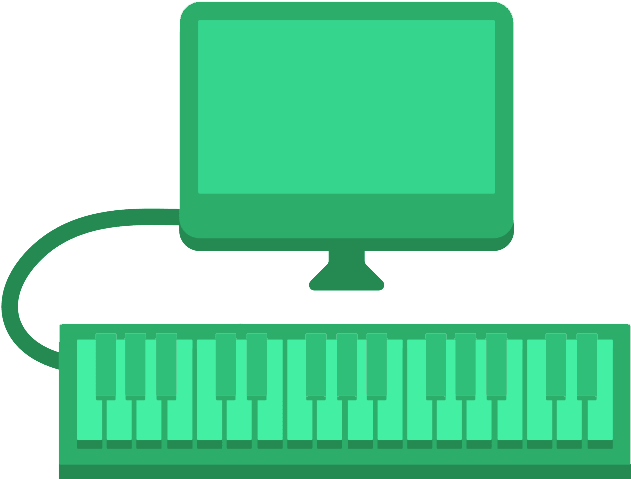 Clipart Piano Midi Keyboard - Pianu - Png Download (693x478), Png Download