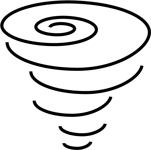 Tornado - Line Art Clipart (750x750), Png Download