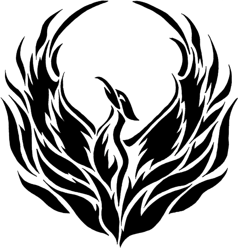 Download Phoenix Black And White Png Vector Free Library - Northview