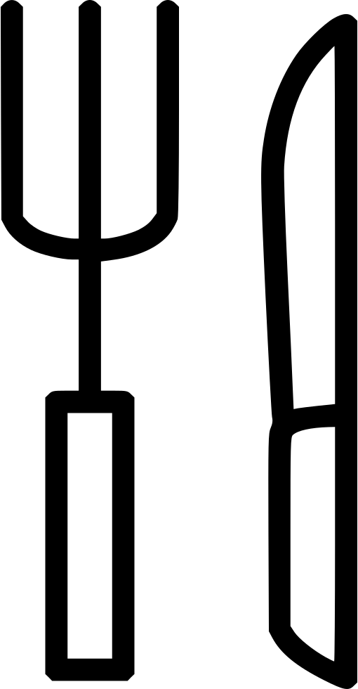 Knife Fork Comments Clipart (510x980), Png Download