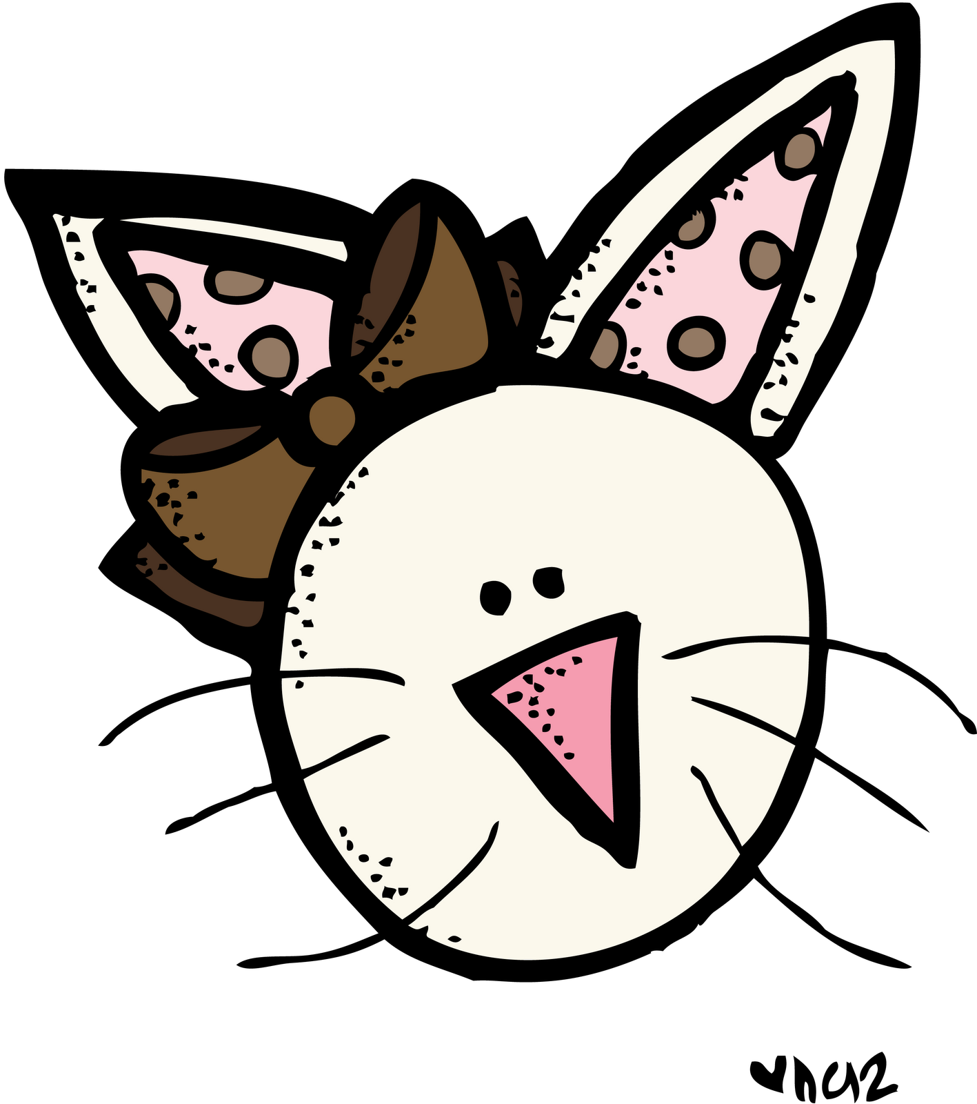 Lil Miss Bunny - Animal Melonheadz Clipart (1417x1600), Png Download