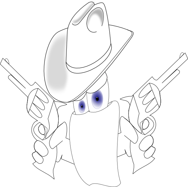 Cowboy Clipart (600x596), Png Download