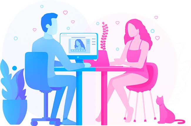Video Chat Con Mujeres - Online Chat Clipart (650x428), Png Download