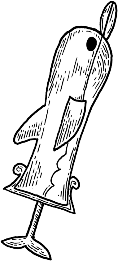 Magiespada Delfín - Line Art Clipart (388x848), Png Download